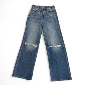 American Eagle Outfitters Blue Flare High Rise Baggy Wide Leg Denim SOLD